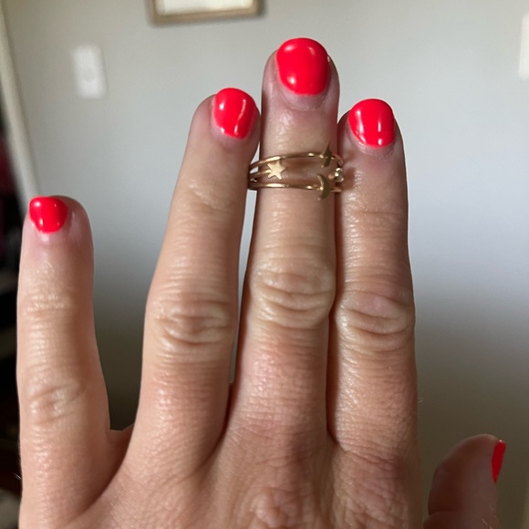 ZOE CHICCO 14K GOLD & DIAMOND RING ITTY BITTY SYMBOL RING - SIZE 7 - Picture 11 of 12